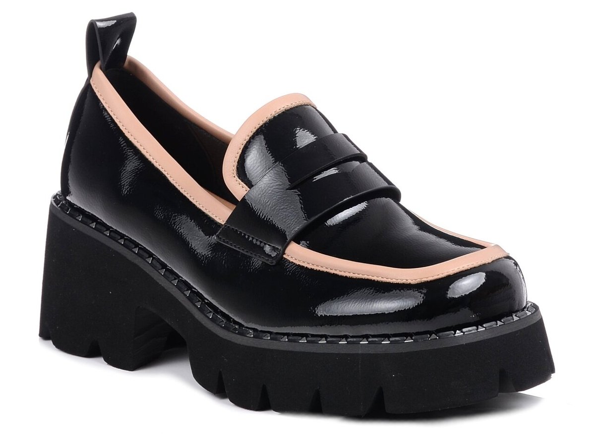 Półbuty damskie na platformie D&A 870-32 czarne-37