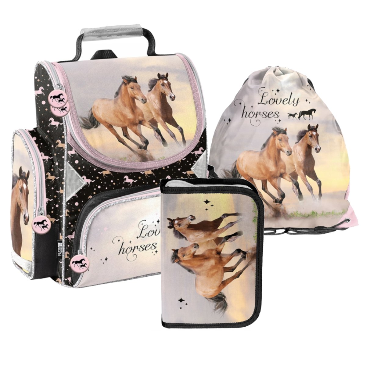 ZESTAW SZKOLNY 3-ELEMENTÓW KONIE KOŃ HORSE PP25HA PASO