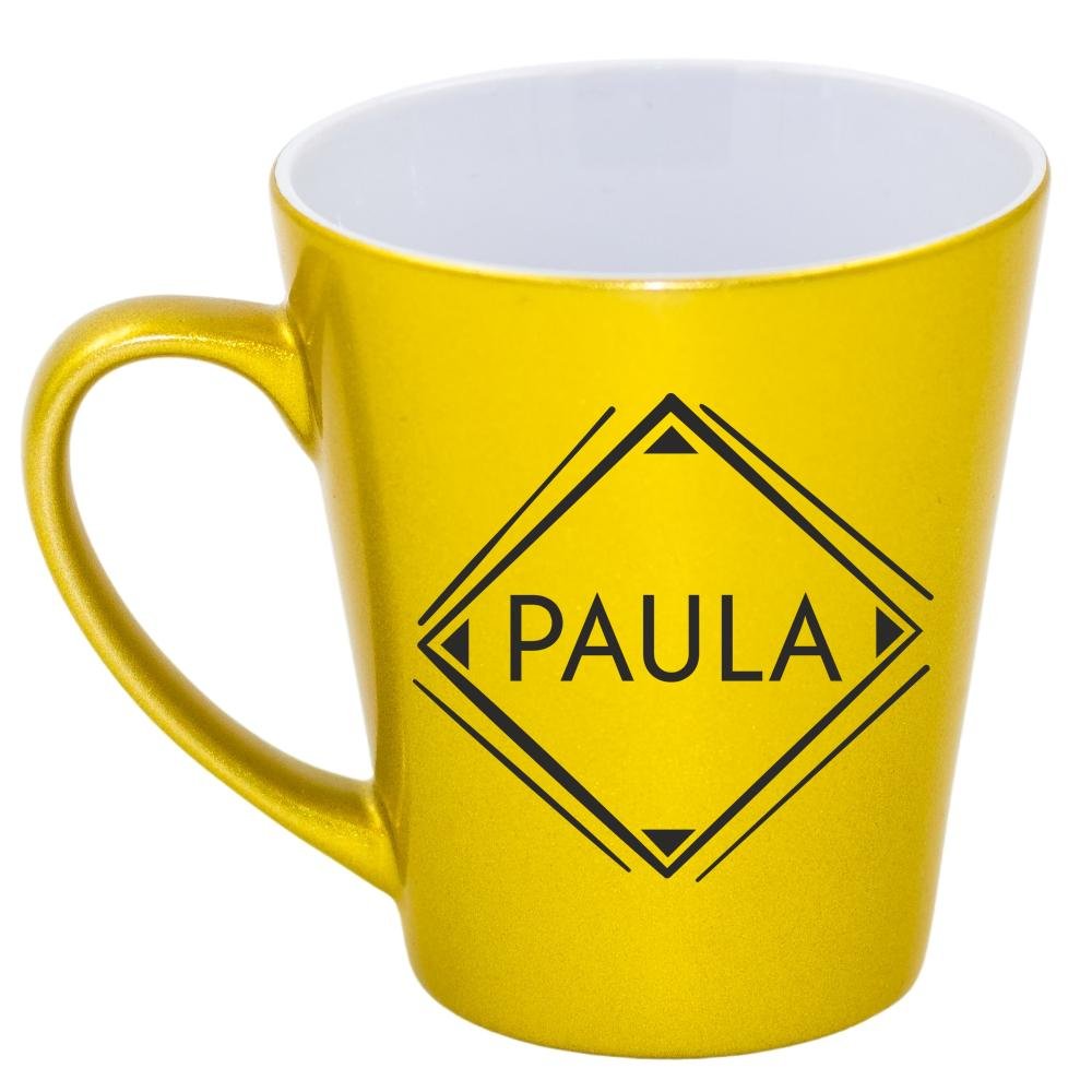 Kubek latte złoty z imieniem Paula, prezent dla Pauli, 8