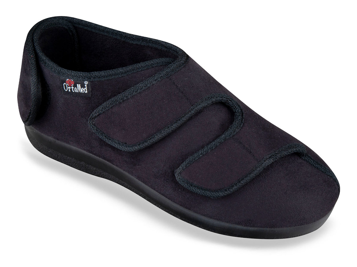 Buty męskie ortopedyczne zdrowotne profilaktyczne szerokie OrtoMed 6052 -43