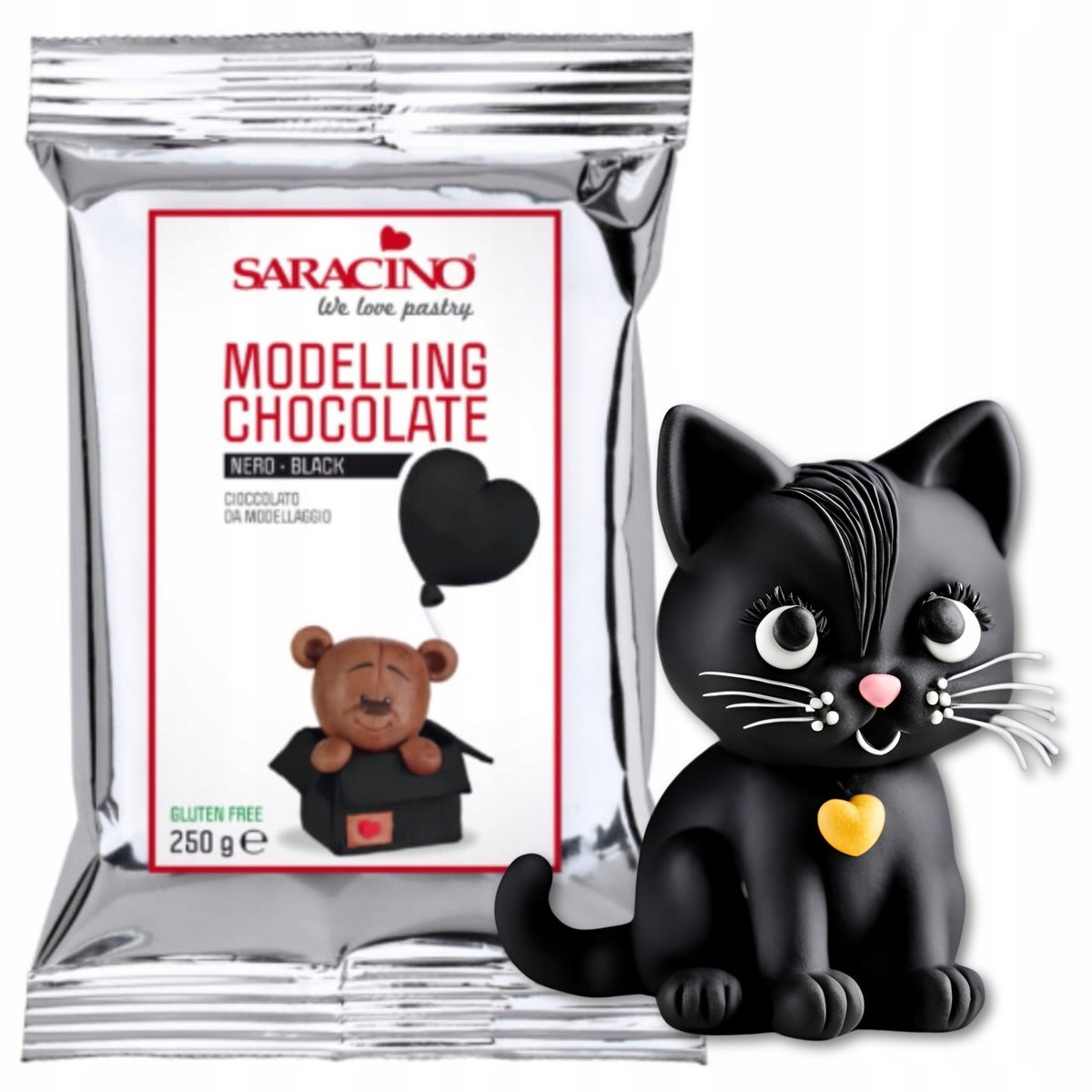 Czekolada plastyczna do dekoracji tortu modelowania figurek czarny 250g