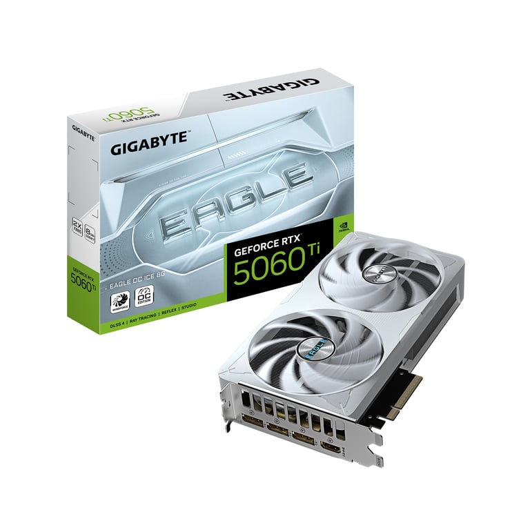 GIGABYTE GeForce RTX 5060 Ti EAGLE OC ICE 8G NVIDIA 8 GB GDDR7 GV-N506TEAGLEOC ICE-8GD