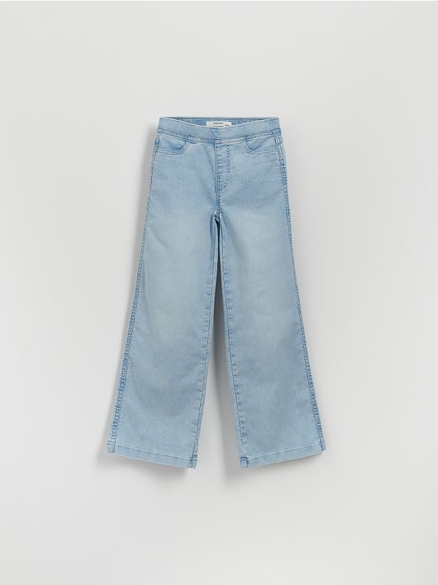 Reserved - Elastyczne jeansy wide leg - niebieski
