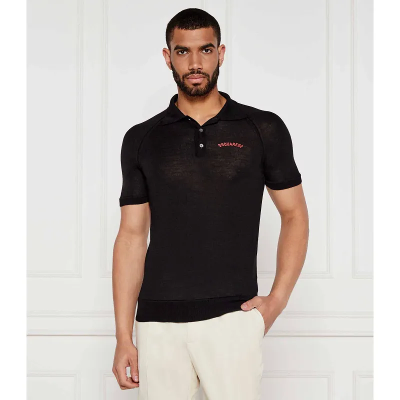 Dsquared2 Wełniane polo | Regular Fit