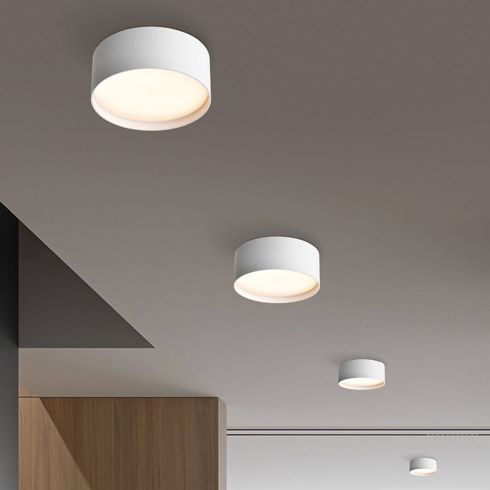 Lampa sufitowa LED CMD 9093, Ø 12 cm, biały, IP44, metal