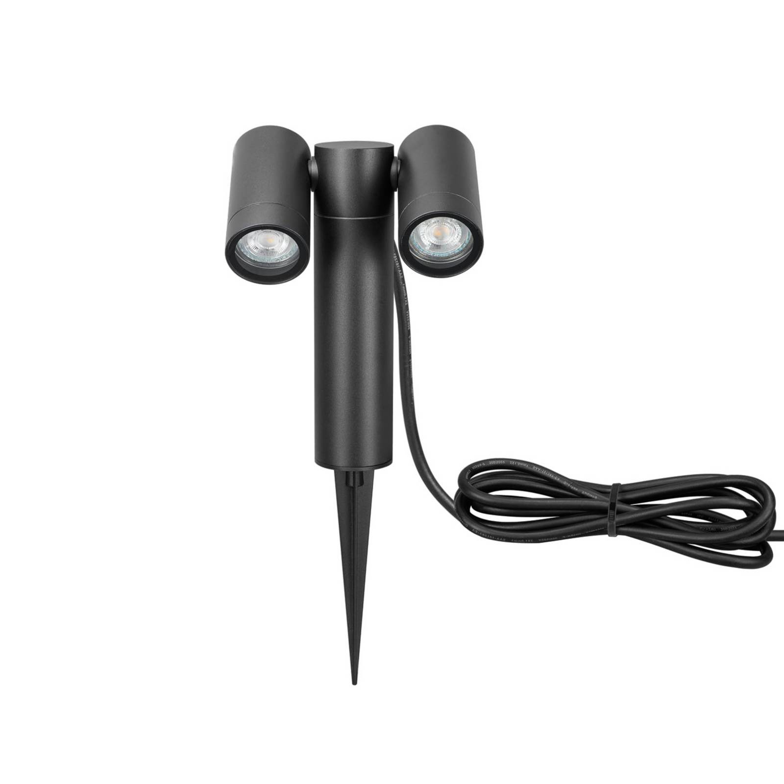 Reflektor z grotem ziemnym CMD 9089, antracyt, długość 17 cm, IP65, 2-punktowa