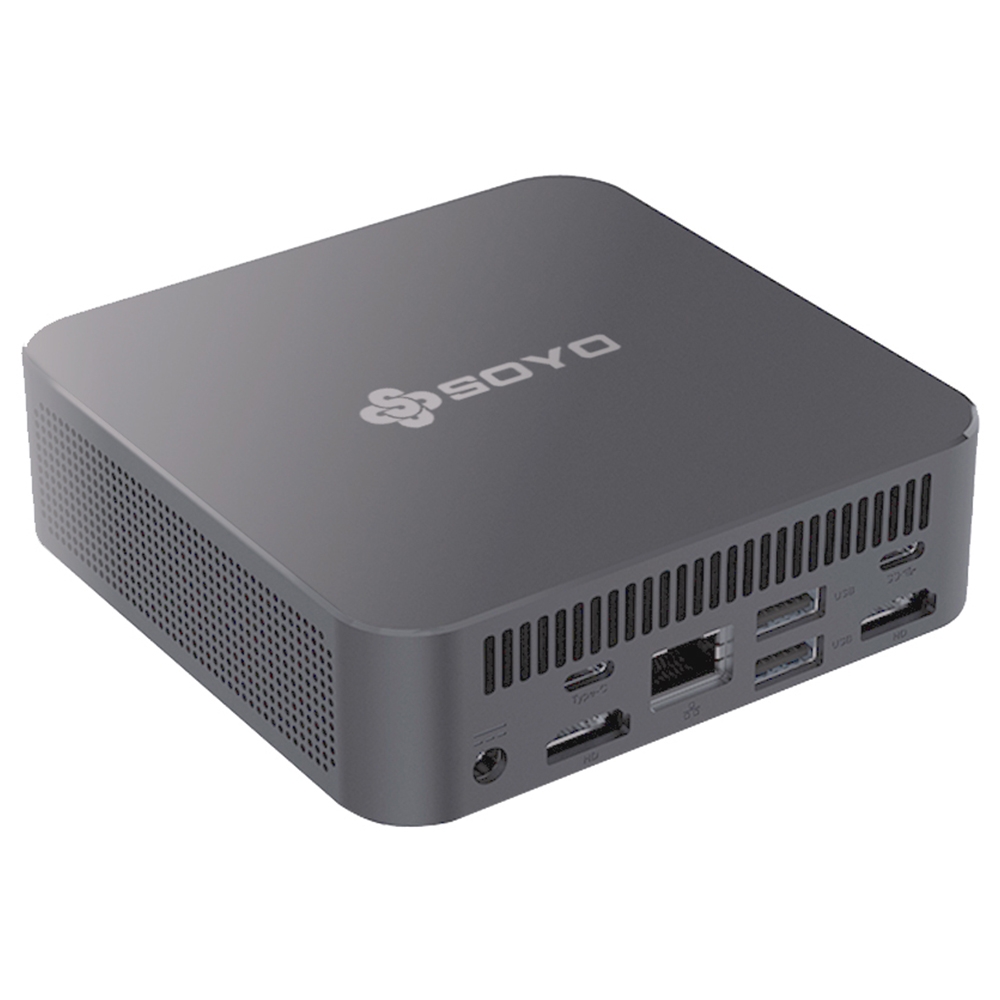 SOYO M4 Air Mini PC Intel N95 4 Core Max 3 4GHz 16GB RAM 512GB SSD 2*HDMI 1* Full-featured Type-C Triple Screen Display W 1290865EUDF 1290865EUDF