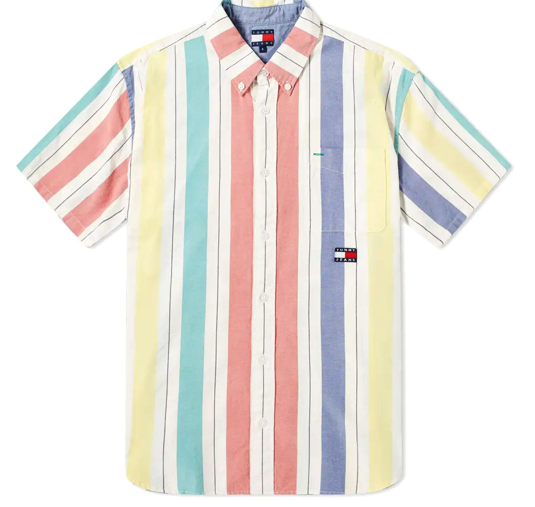 KOSZULA TOMMY HILFIGER JEANS SUMMER STRIPE SHIRT S