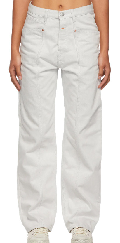 Calvin Klein Spodnie Damskie - Szare - Rozmiar 30 - Carpenter Jean - K20K203725YAS