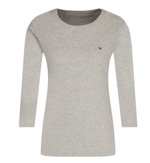 TOMMY HILFIGER BLUZKA HERITAGE REGULAR FIT SZARA r.XS