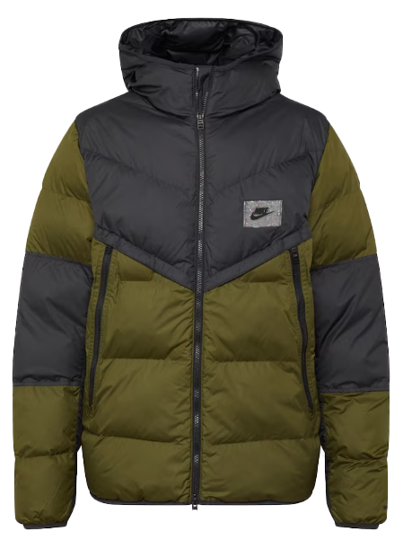 Męska zielona kurtka Nike Logo z kapturem DX2040011 M