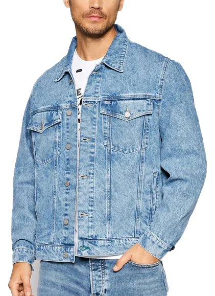 Kurtka jeansowa Trucker DM0DM10843 Niebieski Oversize DM0DM10843 M