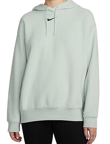 Nike Bluza Damska Pluszowa z Kapturem - Rozmiar XL - Oversized - Szary - Nierozpinana - DD5118013