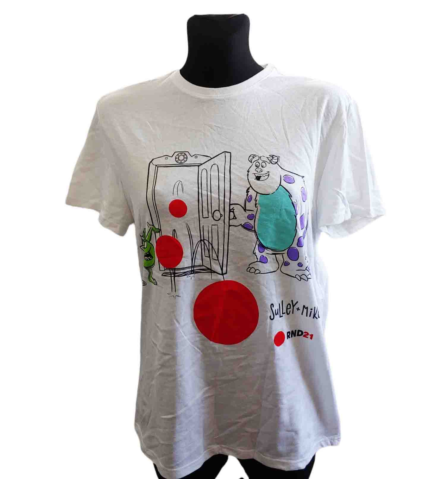 Koszulka Disney T-shirt Biała Sulley & Mike XS