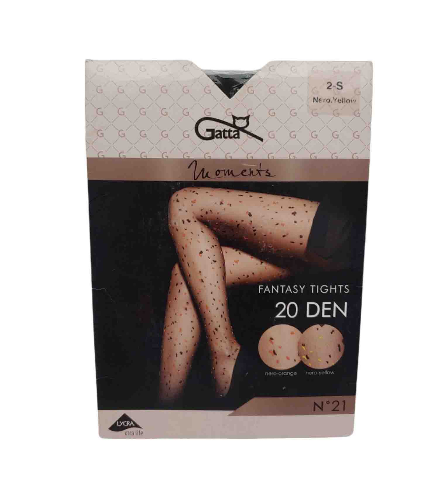 RAJSTOPY CZARNE 2-S YELLOW NERO N21 GATTA