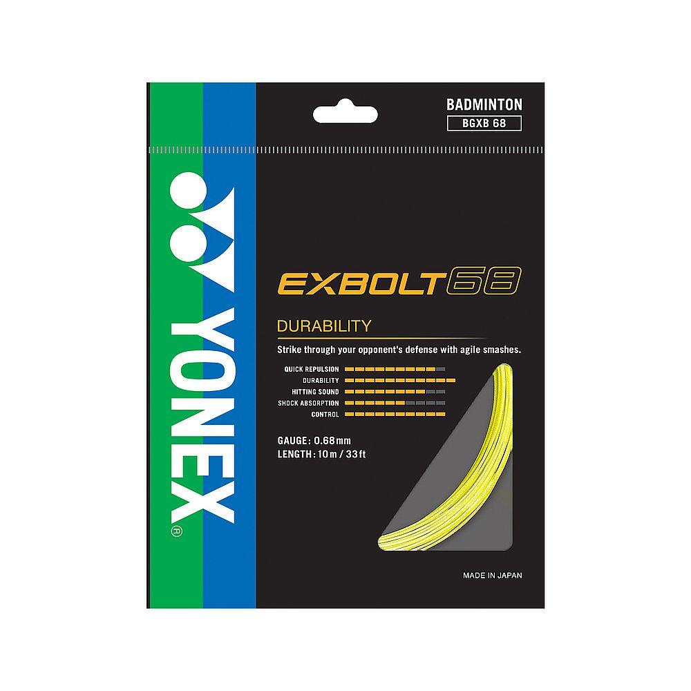 Naciąg rakiety do badmintona Yonex  Exbolt 68 Yellow (10 m)