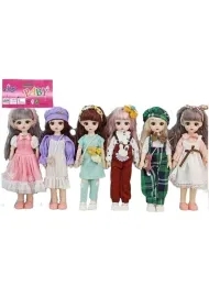 Lalka stylowa zginane ręce i nogi 29cm MIX Merkpol