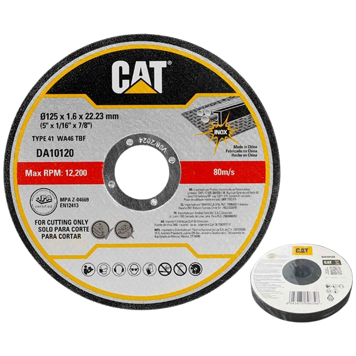 Tarcza do cięcia metalu CAT DA10120 x10