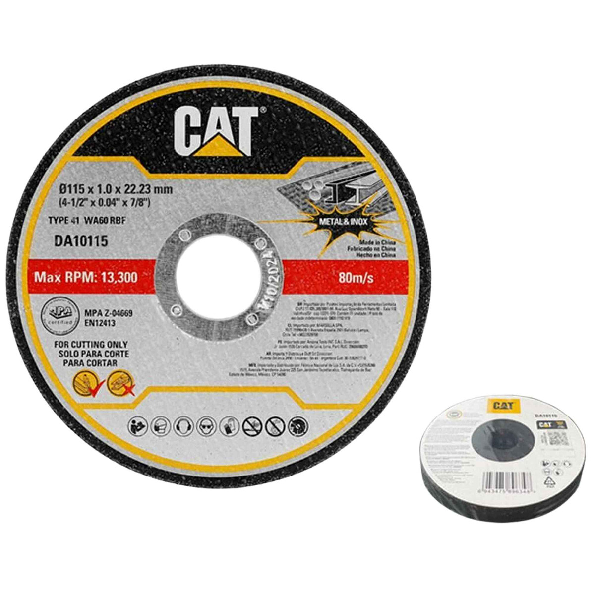 Tarcza do cięcia metalu CAT DA10115 x10