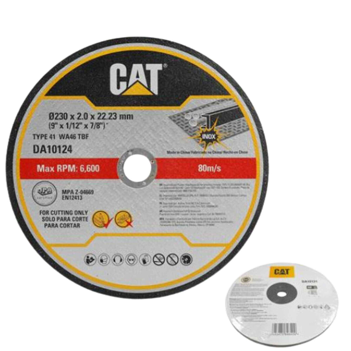 Tarcza do cięcia metalu CAT DA10124 x5