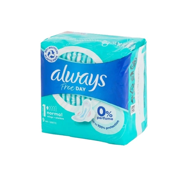 Always Free Day podpaski higieniczne ze skrzydełkami 1 Normal 9 sztuk