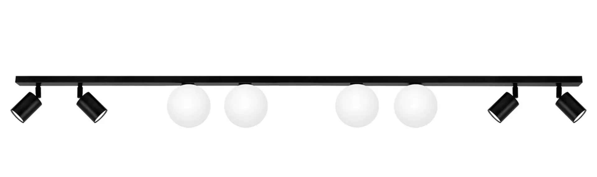 Lampa na szerokiej listwie nownoczesna czarna F0-K96