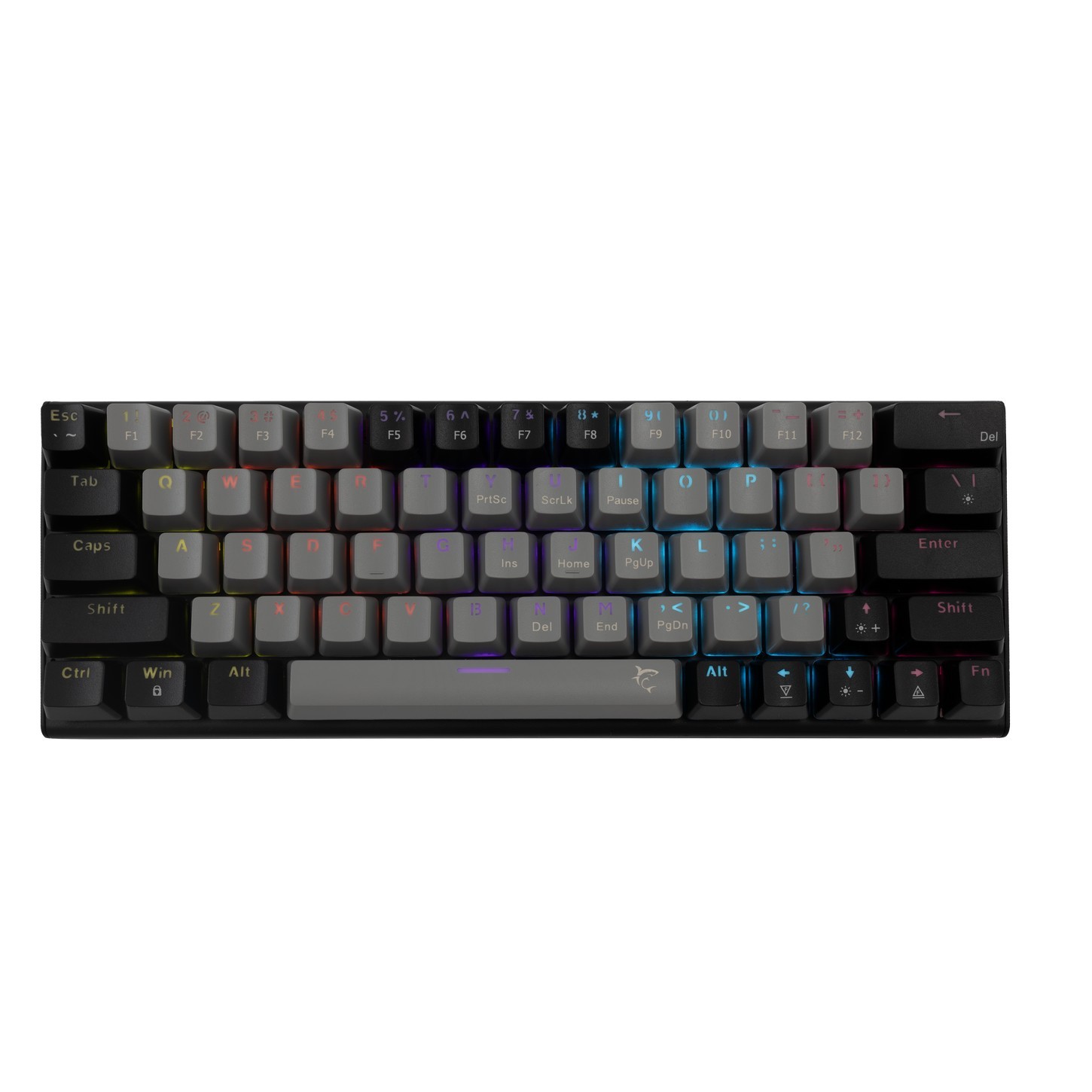 White Shark Wakizashi-2 grey-black US red switch WAKIZASHI-2-US-G-B-RED.SW