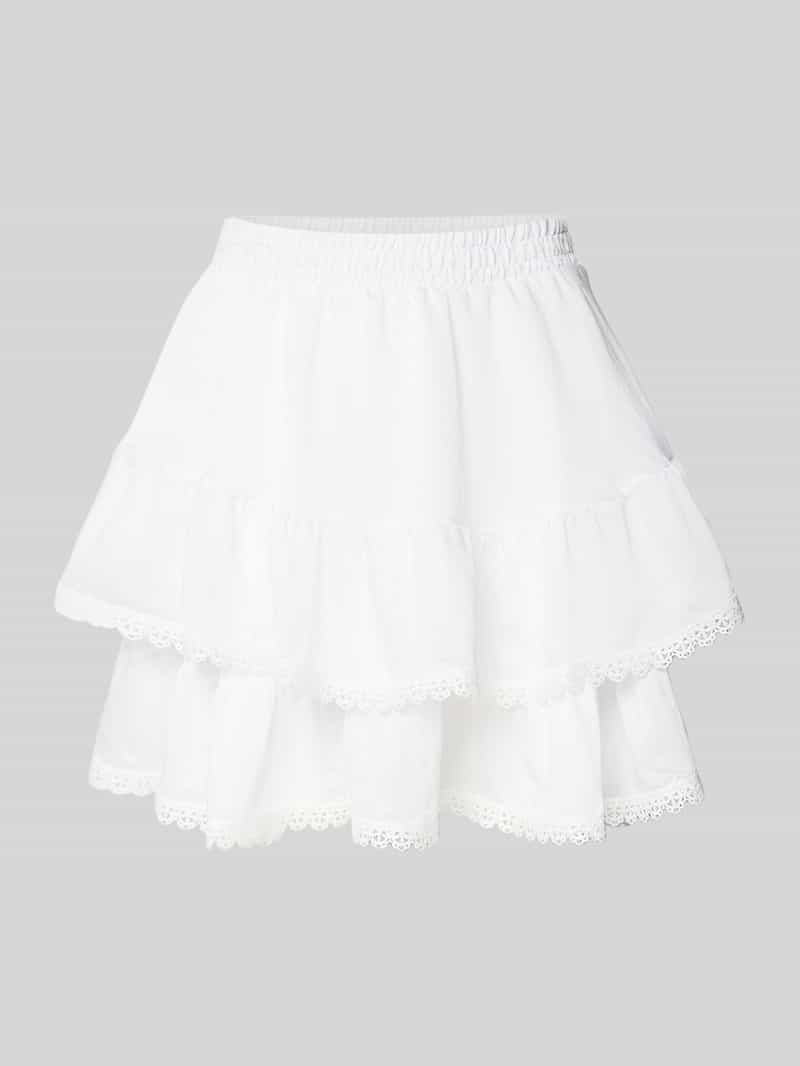 Spódnica mini z koronką szydełkową model ‘Boho’