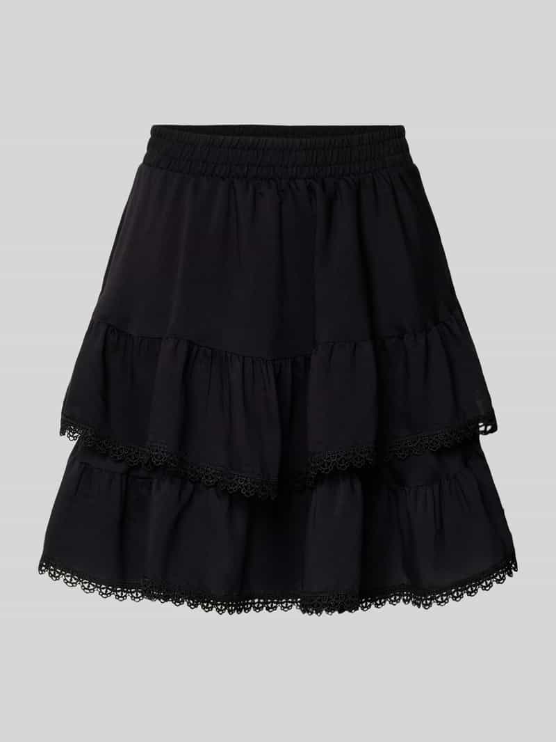 Spódnica mini z koronką szydełkową model ‘Boho’