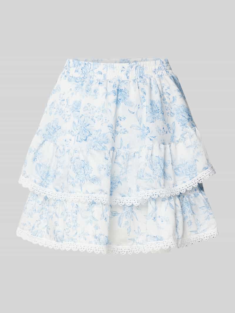 Spódnica mini z koronką szydełkową model ‘Boho’