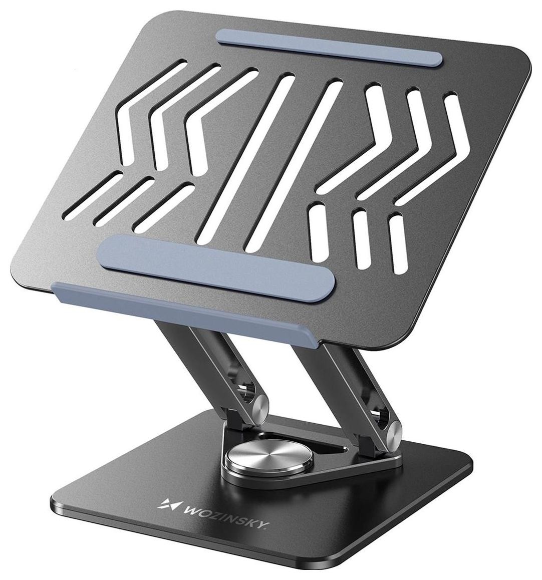 Wozinsky podstawka pod laptopa 360° czarna + podstawka na telefon WRS-CPY84SB