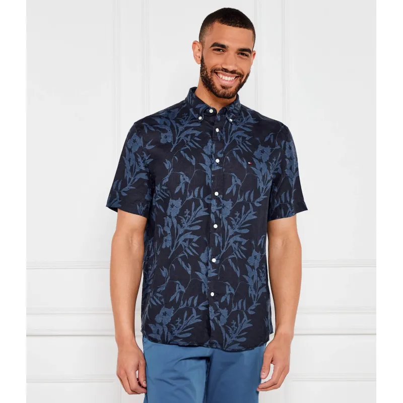 Tommy Hilfiger Lniana koszula TROPICAL | Regular Fit