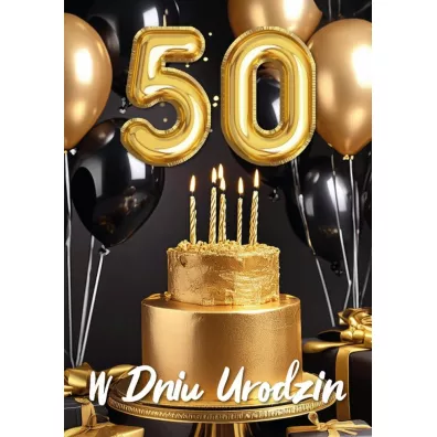 Armin Style Karnet B6 3D Urodziny 50