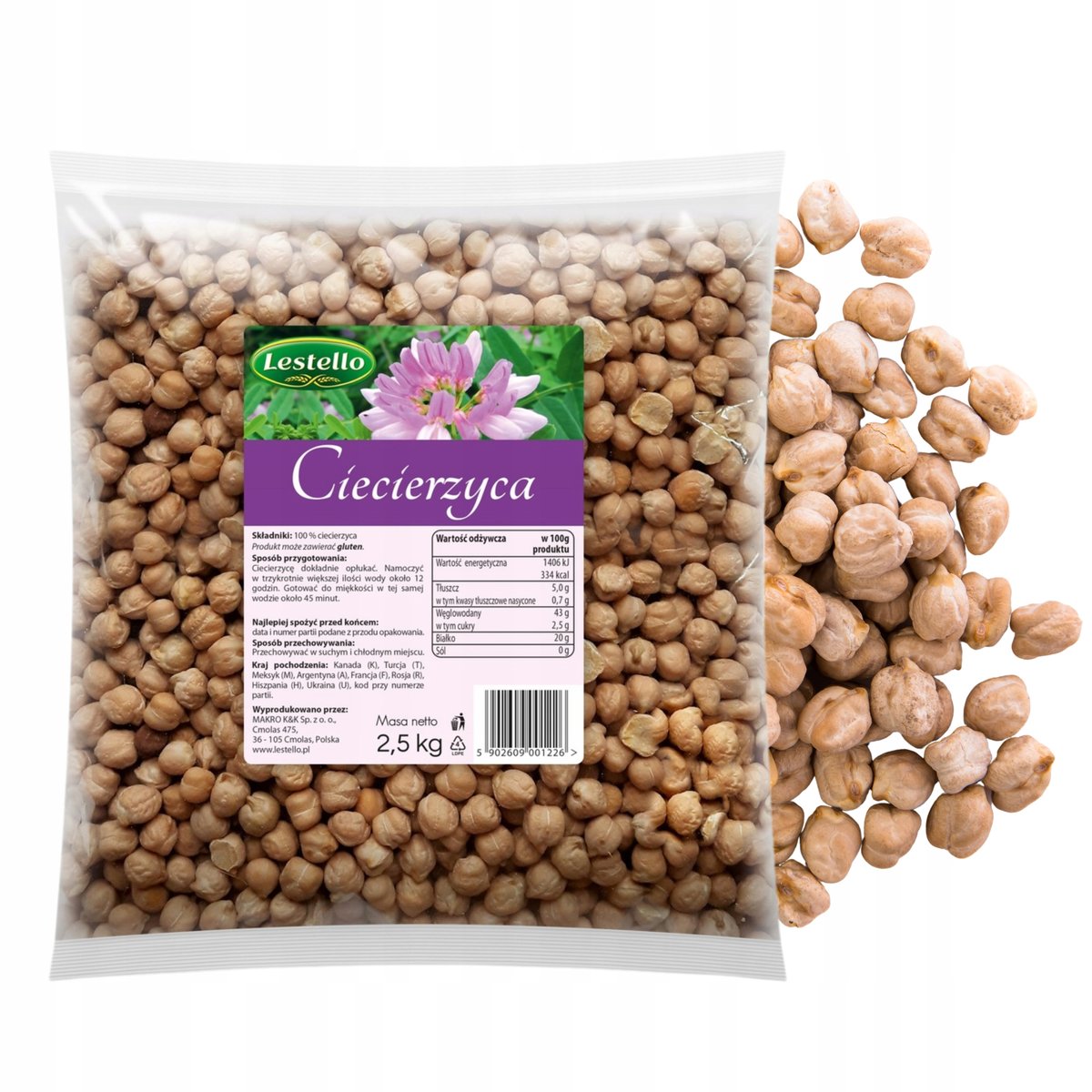 CIECIERZYCA 2,5 KG VEGE NATURALNA LESTELLO