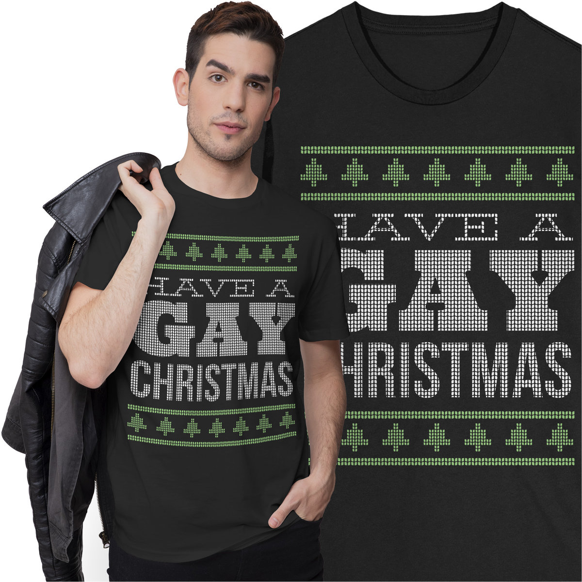 Świąteczna Koszulka Prezent na Święta dla Geja LGBT Świąteczny Sweter