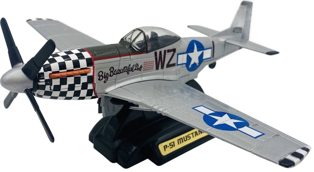 North American P-51 Mustang duży model METAL podstawka Motormax 76370 1:48