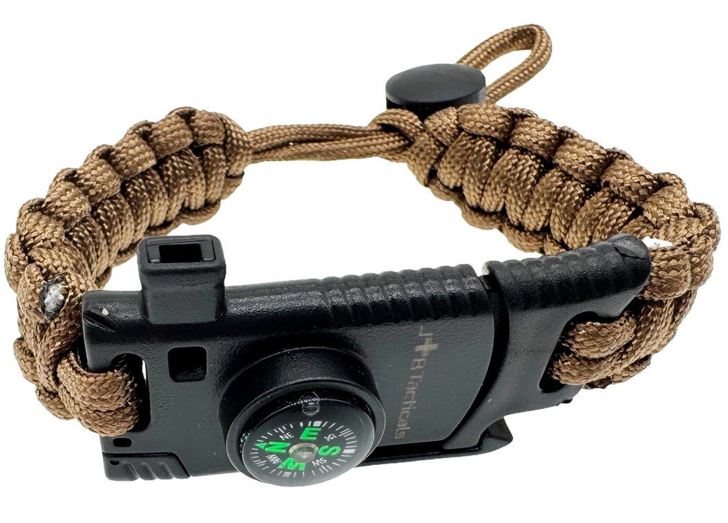 JB Tacticals Bransoletka Paracord z Regulacją - Brązowa