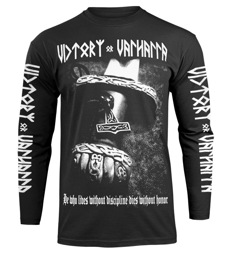 longsleeve VICTORY OR VALHALLA - THE SWORD-XL