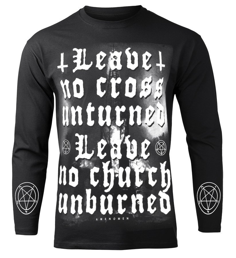longsleeve AMENOMEN - LEAVE NO CROSS UNTURNED, LEAVE NO CHURCH UNBURNED (OMEN119LO)-L