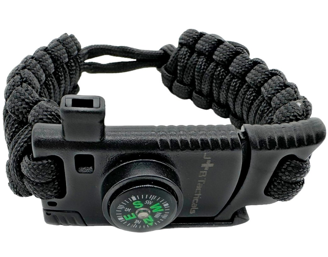 JB Tacticals Bransoletka Paracord z Regulacją - Czarna