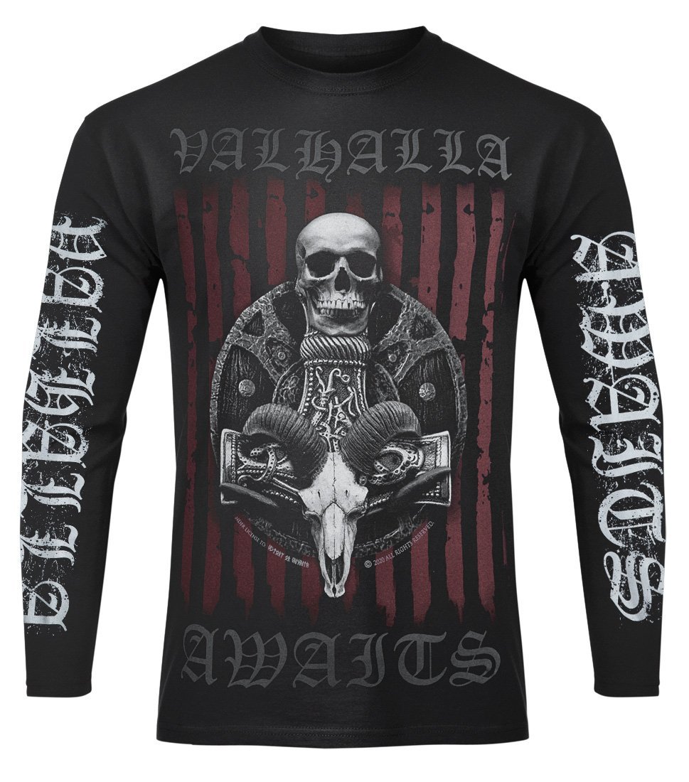 longsleeve VICTORY OR VALHALLA - VIKING SHIELD-S