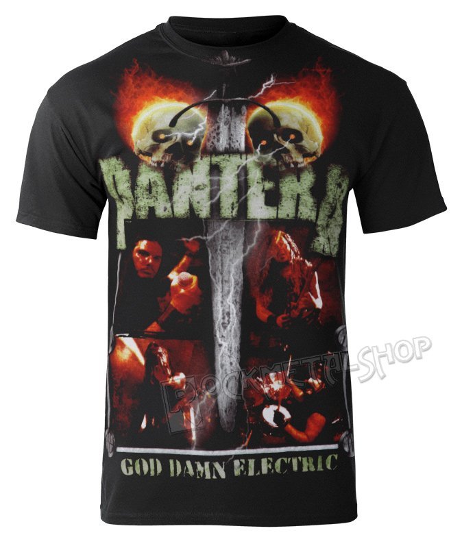 koszulka PANTERA - LIGHTNING SKULLS-M