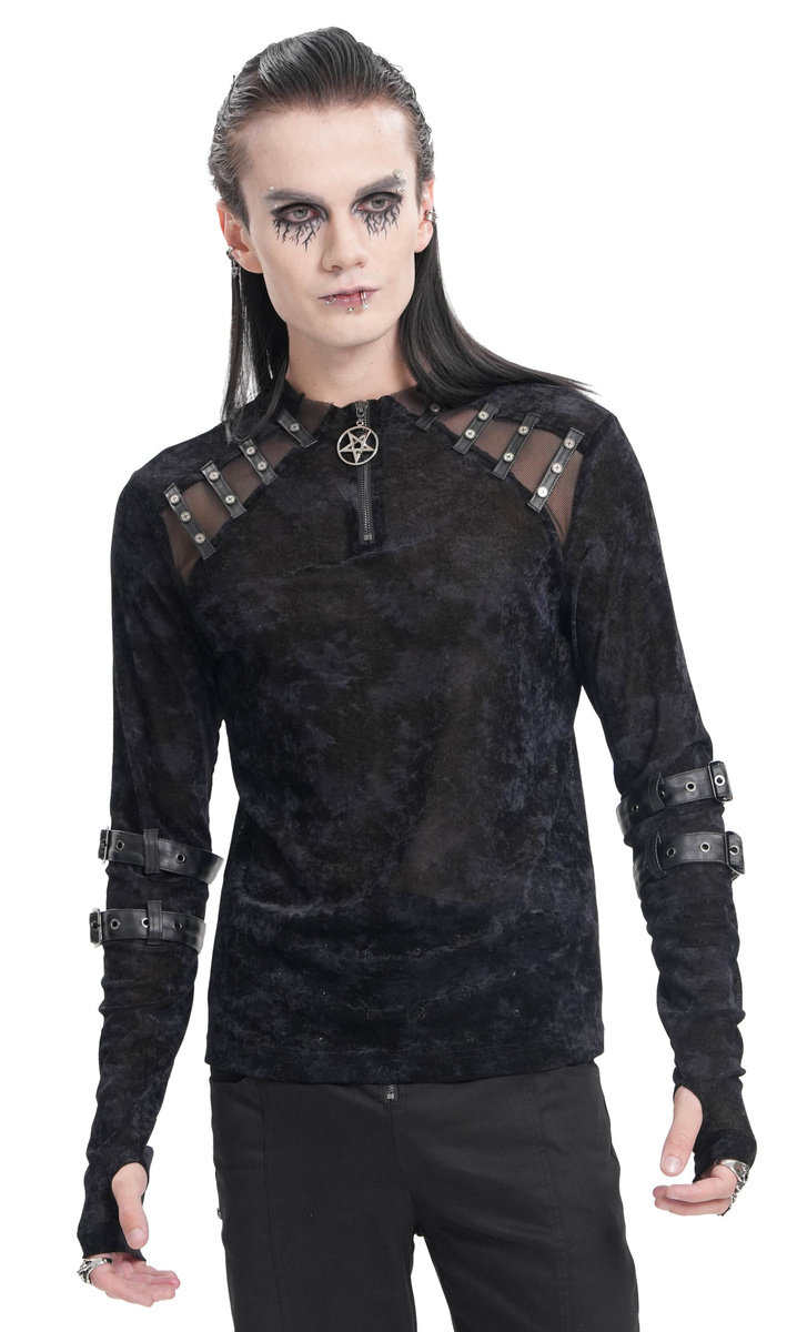 longsleeve DEVIL FASHION - BLACK GOTHIC PUNK -L