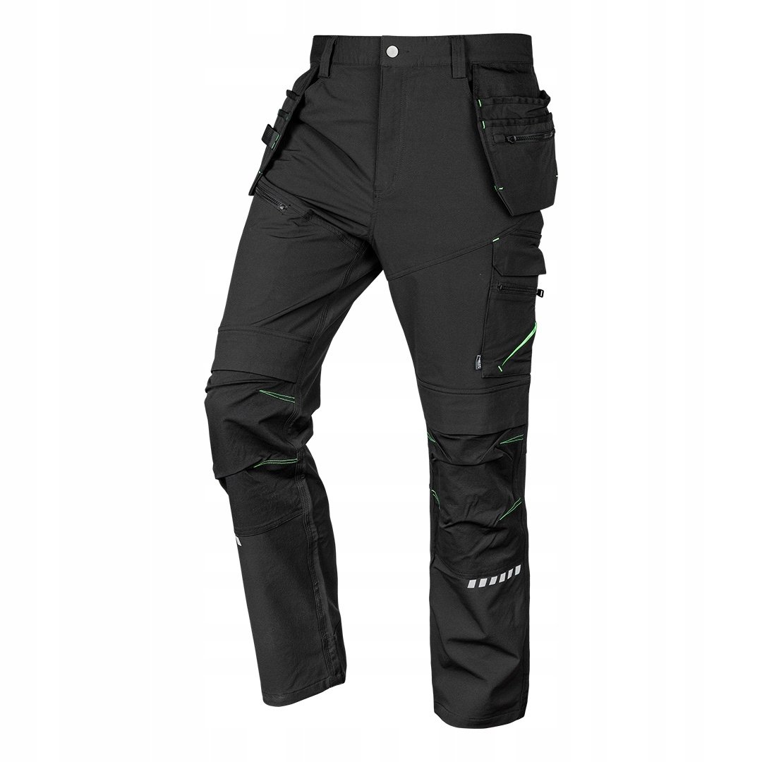 Spodnie robocze długie męskie Mix&Match 4 way stretch z kaburami czarne S