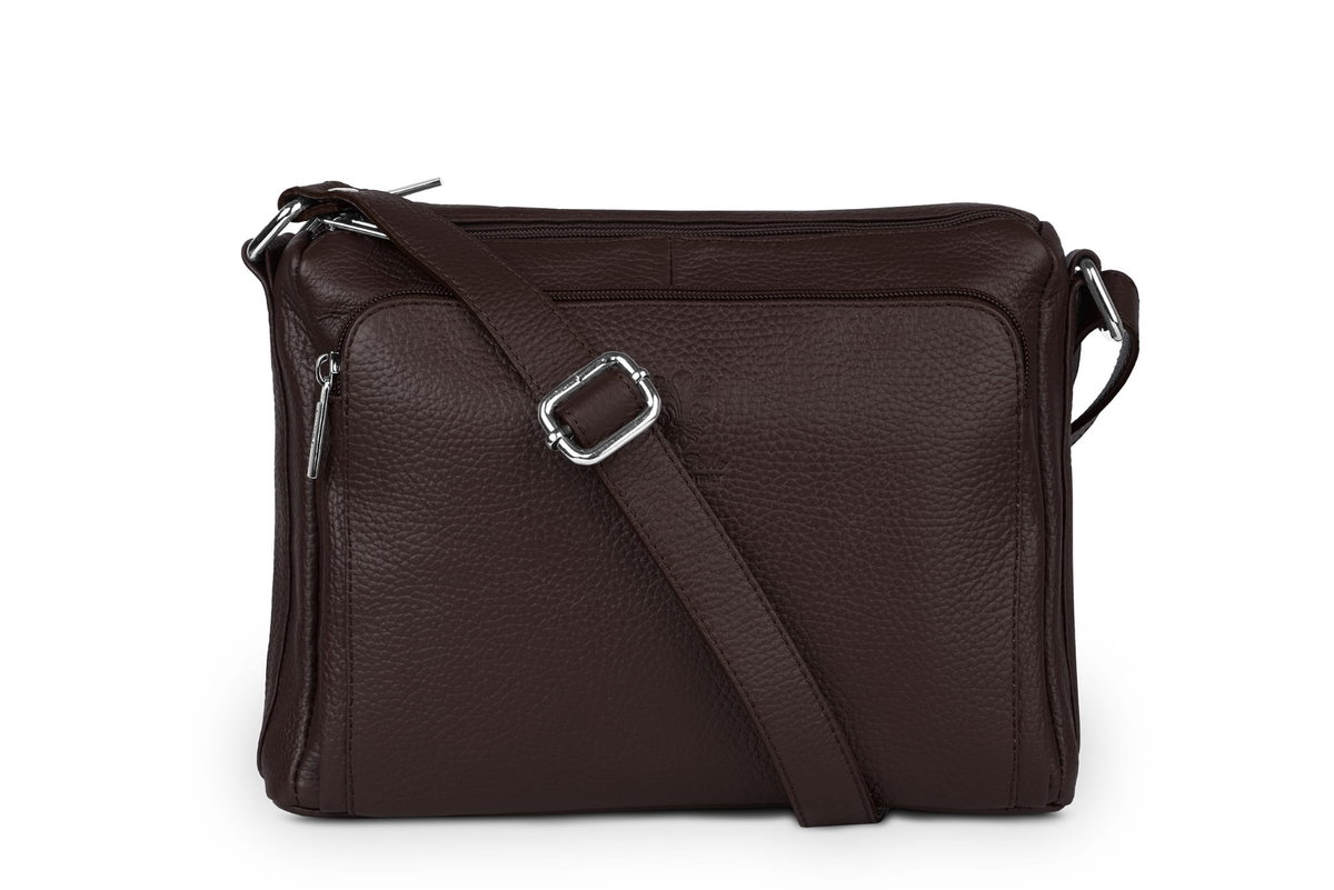 Torebka Skórzana Vera Pelle Antonio Choco