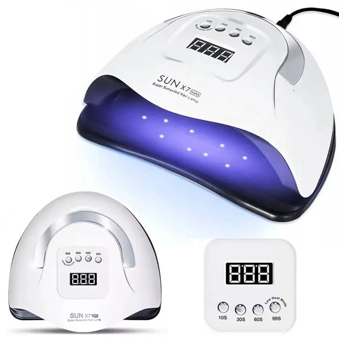 LAMPA DO PAZNOKCI UV LED 180W DO HYBRYD ŻELI MOCNA HYBRYDY SUN X7 MAX LCD
