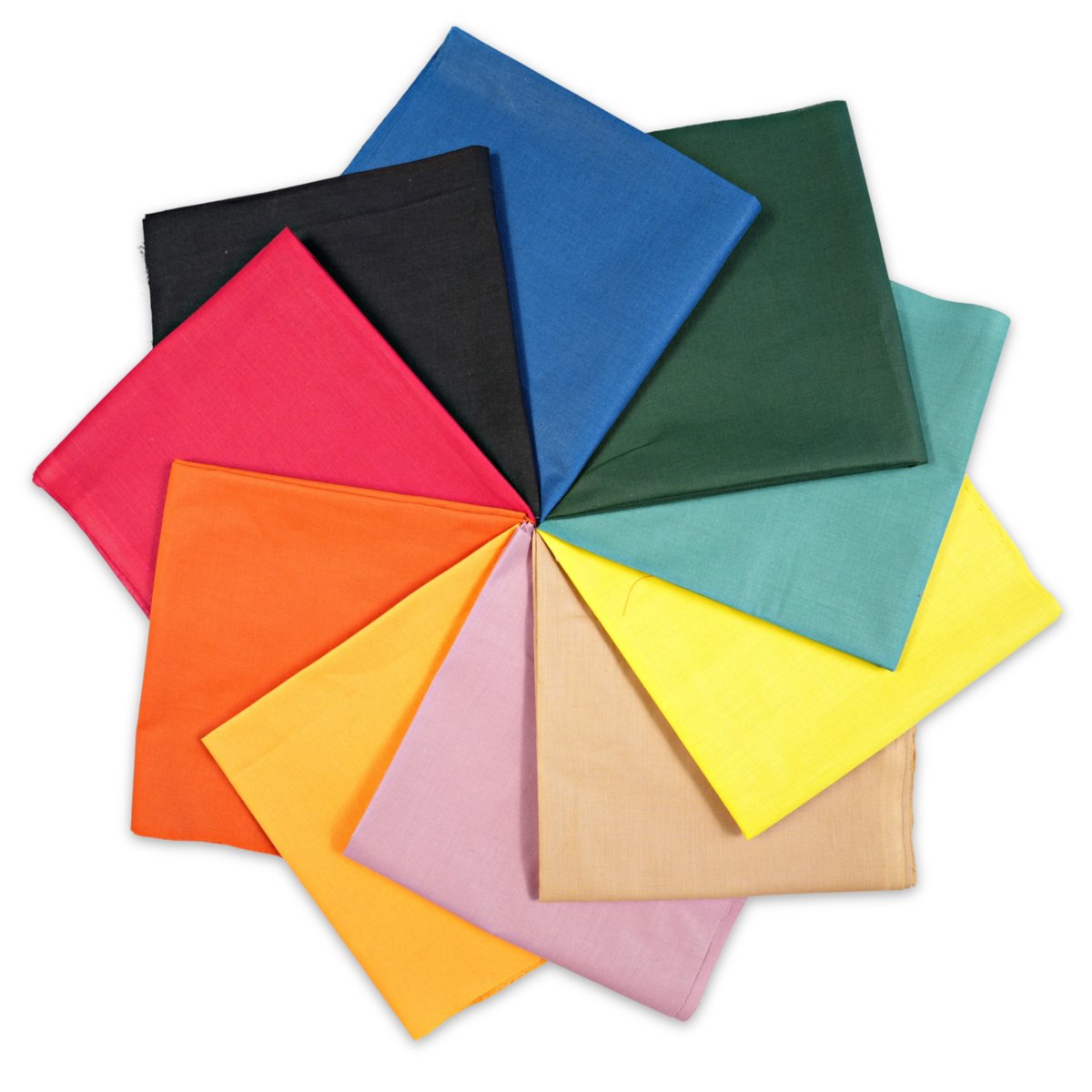 Zestaw tkanin na Patchwork 20 szt. 40 x 40 cm - mix kolorów jednobarwnych