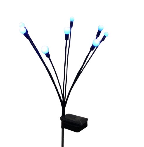 Solarne Ogrodowe Lampki 8 Szt. Kulek Wbijane Wodoodporne 2 Komplety Niebieskie