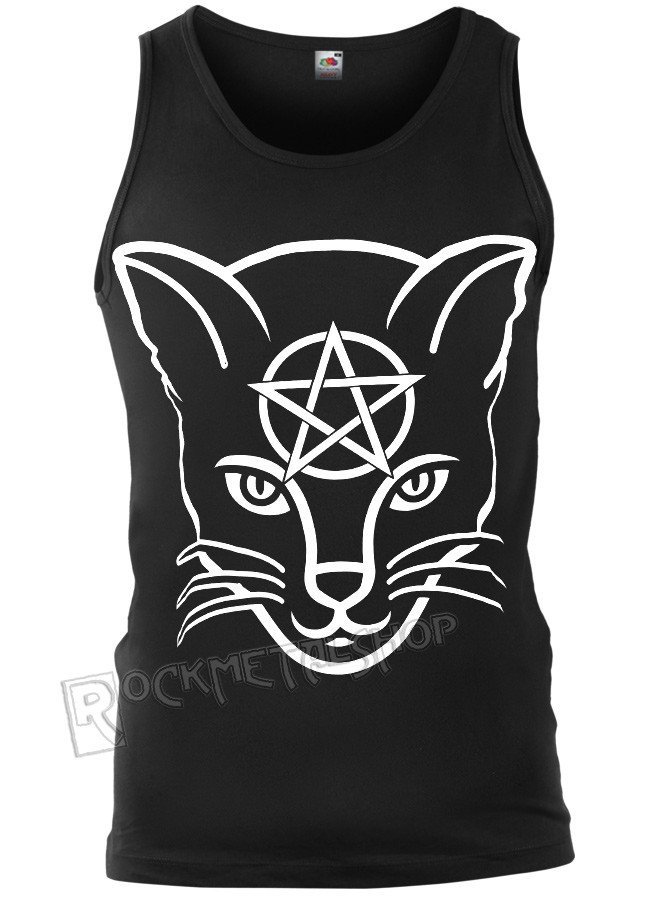 koszulka na ramiączkach AMENOMEN - HEAD CAT (OMEN029KR BLACK)-M