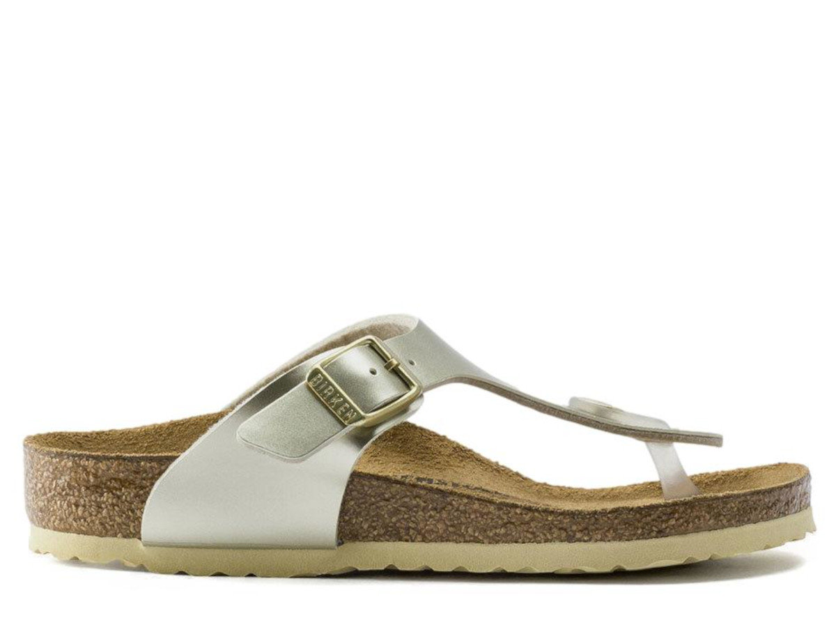 Klapki damskie Birkenstock 1015592 GIZEH KIDS BF REGULAR Złote